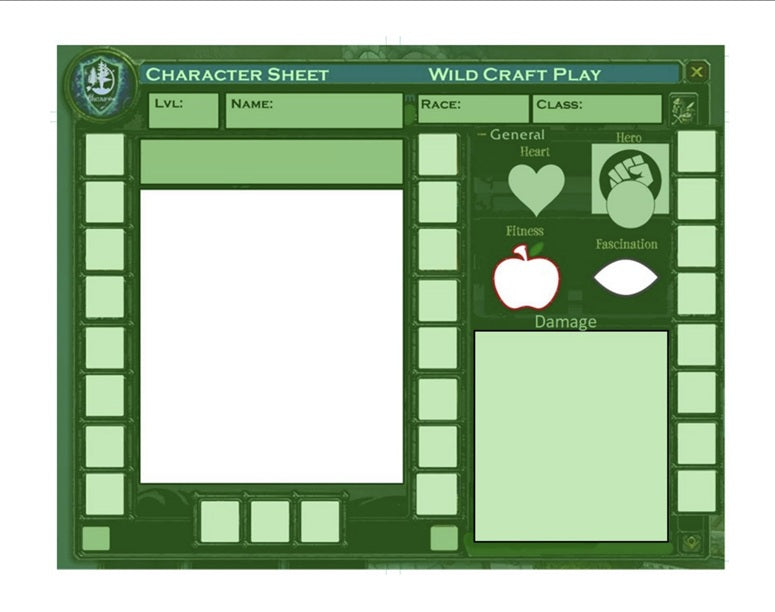 Character Sheets by Wild Adventure Role Play (WARP) v4.5