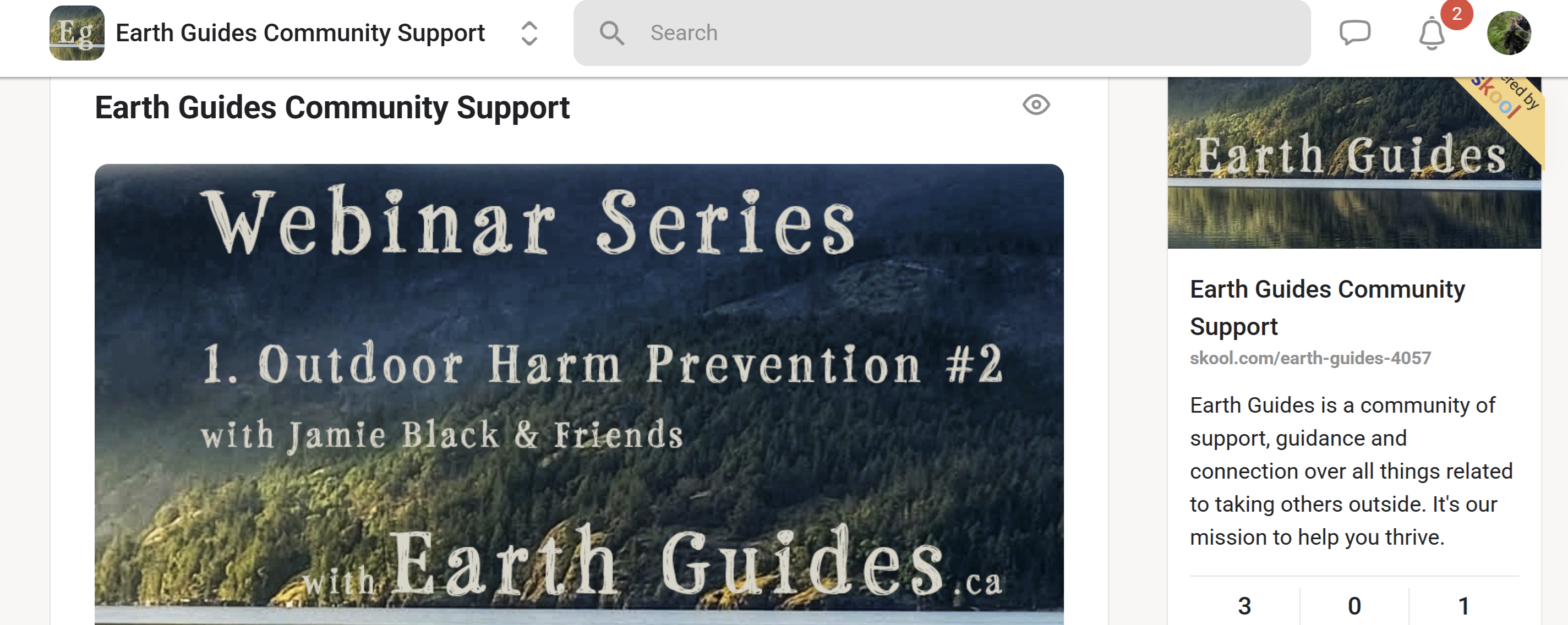 Community of Support on our Earth Guides App - Guided Membership