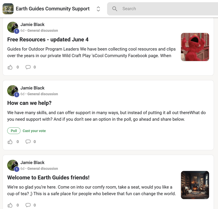 Community of Support on our Earth Guides App - Guided Membership